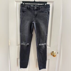Faded Distressed Jeans | Black/grey Distressed jeans | Size 2 distressed jeans